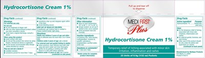 Medi First Plus Hydrocortisone Safetec Label